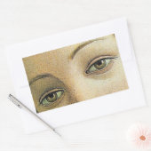 Sticker Rectangulaire La naissance de Vénus (détail des yeux) (Enveloppe)