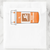 Sticker Rectangulaire La natation est ma drogue (Sac)