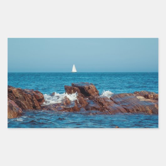 Sticker Rectangulaire La navigation dans l'Atlantique (Devant)