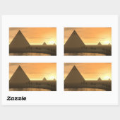 Sticker Rectangulaire La nécropole de Giza (Feuille)