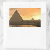 Sticker Rectangulaire La nécropole de Giza (Sac)