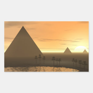 Sticker Rectangulaire La nécropole de Giza