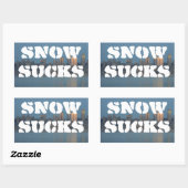 Sticker Rectangulaire La neige suce (Feuille)