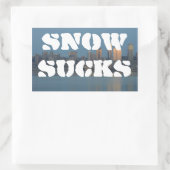 Sticker Rectangulaire La neige suce (Sac)