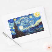 Sticker Rectangulaire La nuit étoilée par Vincent van Gogh 1889 (Enveloppe)