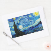 Sticker Rectangulaire La nuit étoilée - Van Gogh (Enveloppe)