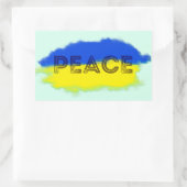 Sticker Rectangulaire La PAIX reste avec l'Ukraine Liberté pour l'Ukrain (Sac)