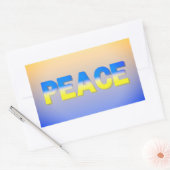 Sticker Rectangulaire La PAIX reste avec l'Ukraine Liberté pour l'Ukrain (Enveloppe)