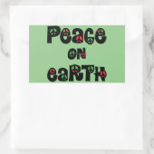 Sticker Rectangulaire La Paix sur Terre Noël (Sac)