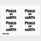 Sticker Rectangulaire La Paix sur Terre Noël (Feuille)