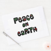 Sticker Rectangulaire La Paix sur Terre Noël (Enveloppe)