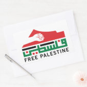 Sticker Rectangulaire La Palestine sera libre (Enveloppe)