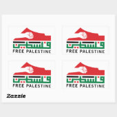 Sticker Rectangulaire La Palestine sera libre (Feuille)