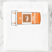 Sticker Rectangulaire La pêche est ma drogue (Sac)