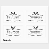 Sticker Rectangulaire La Perle des Philippines de l'Orient (Feuille)