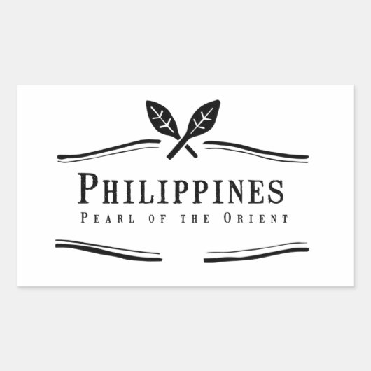Sticker Rectangulaire La Perle des Philippines de l'Orient (Devant)