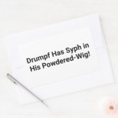 Sticker Rectangulaire La perruque de Drumpf a Syph Hankamer Artjunkhaus  (Enveloppe)
