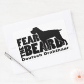Sticker Rectangulaire La peur de la barbe - Deutsch Drahthaar Gear (Enveloppe)