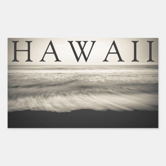 Sticker Rectangulaire La plage de Big Island Hawaï (Devant)