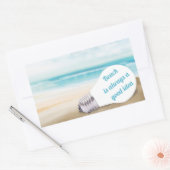 Sticker Rectangulaire La plage est toujours une bonne idée, été (Enveloppe)