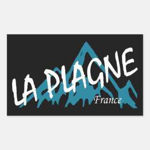 Sticker Rectangulaire La Plagne France Montagnes