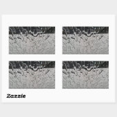 Sticker Rectangulaire La pluie tombe sur la fenêtre (Feuille)