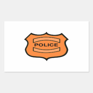 Sticker Rectangulaire La police Badge