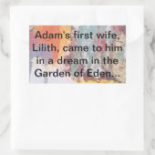 Sticker Rectangulaire La première femme d'Adam Lilith Jeff Hankamer Artj (Sac)