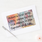 Sticker Rectangulaire La première femme d'Adam Lilith Jeff Hankamer Artj (Enveloppe)