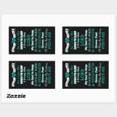 Sticker Rectangulaire La prière du guerrier...SSPT (Feuille)