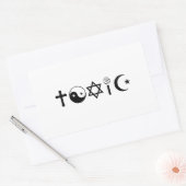 Sticker Rectangulaire La religion est un libre-penseur toxique (Enveloppe)