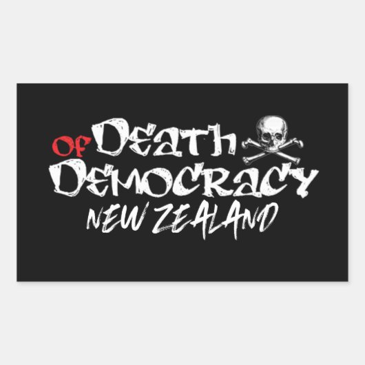 Sticker Rectangulaire La résistance devient devoir NZ Politique (Devant)