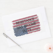Sticker Rectangulaire La Résistance Est Devenue Un Devoir | Patriotique (Enveloppe)