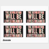 Sticker Rectangulaire La révolution sera livestreamed (Feuille)