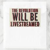 Sticker Rectangulaire La révolution sera livestreamed (Sac)