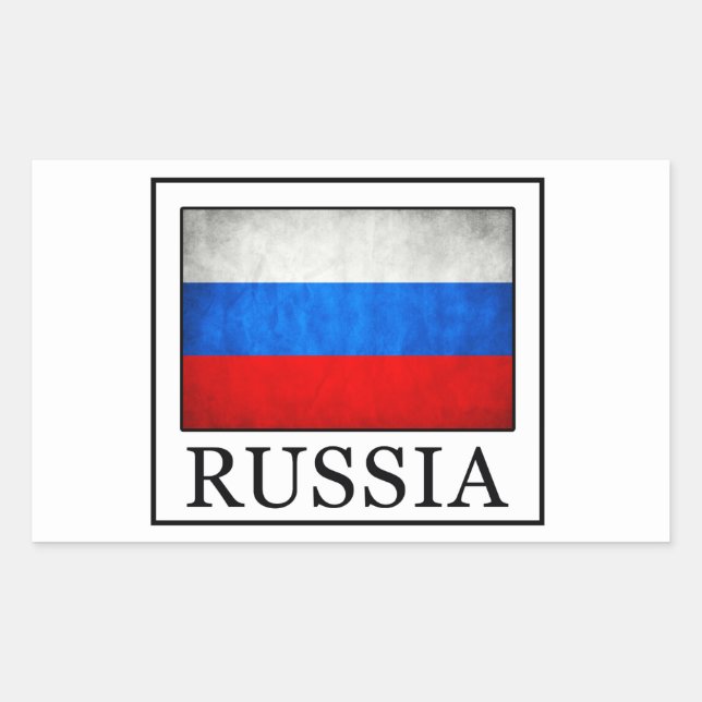 Sticker Rectangulaire La Russie (Devant)