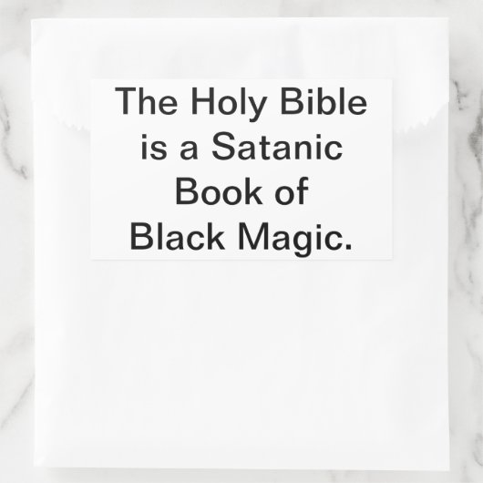 Sticker Rectangulaire La Sainte Bible est Black Magic Hankamer Artjunkha (Sac)