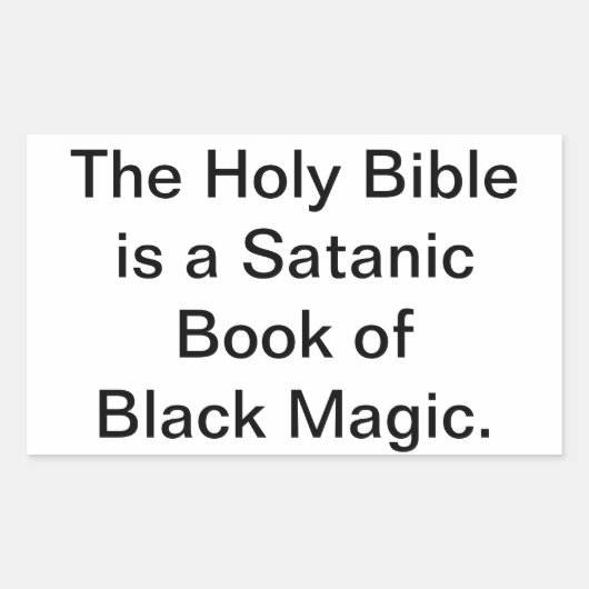 Sticker Rectangulaire La Sainte Bible est Black Magic Hankamer Artjunkha (Devant)
