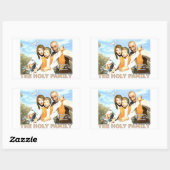 Sticker Rectangulaire La Sainte Famille (Feuille)