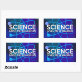 STICKER RECTANGULAIRE LA SCIENCE ME DONNE UN HADRON (Feuille)