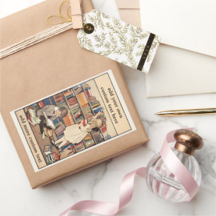 Sticker Rectangulaire La semaine du livre pour enfants par Jessie Willco