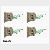 Sticker Rectangulaire La Statue de la Liberté (Feuille)