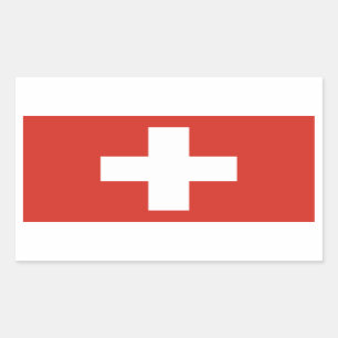 Sticker Rectangulaire La Suisse/drapeau suisse