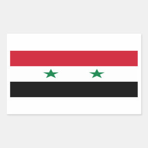 Sticker Rectangulaire La Syrie/drapeau syrien