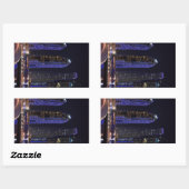 Sticker Rectangulaire La tour de Dubaï Cayan la nuit (Feuille)