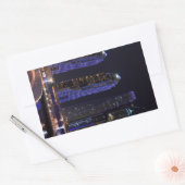 Sticker Rectangulaire La tour de Dubaï Cayan la nuit (Enveloppe)