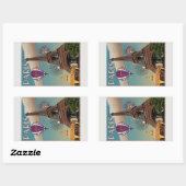 Sticker Rectangulaire La Tour Eiffel (Feuille)