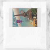 Sticker Rectangulaire La Tour Eiffel (Sac)