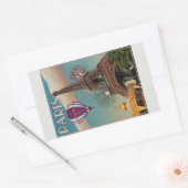 Sticker Rectangulaire La Tour Eiffel (Enveloppe)