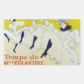 Sticker Rectangulaire La Troupe de Mlle Eglantine par Toulouse Lautrec (Devant)